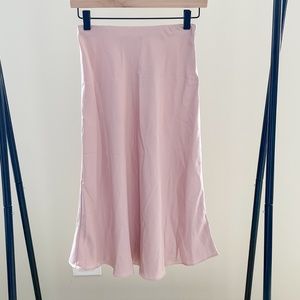 Express Satin Midi Skirt
